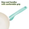 The Cookware Co GreenPan Rio Ceramic Coated Aluminum Fry Pan 10 in. Turquoise CC002634-001